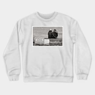 Taking in the view - Seahouses harbour, Northumberland Crewneck Sweatshirt